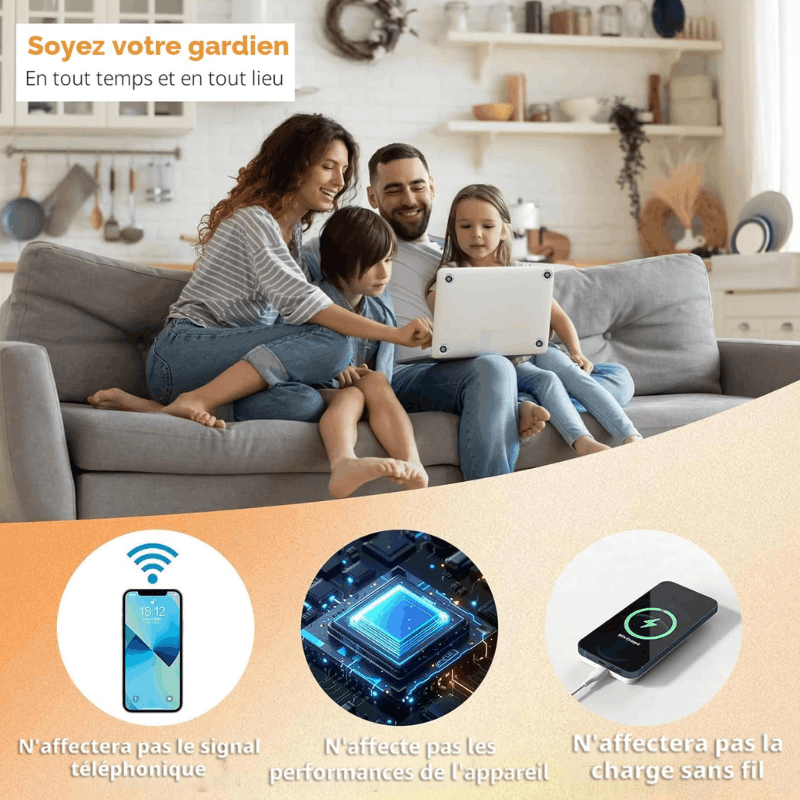 QuantumShield™ — Protection EMF pour appareils électroniques