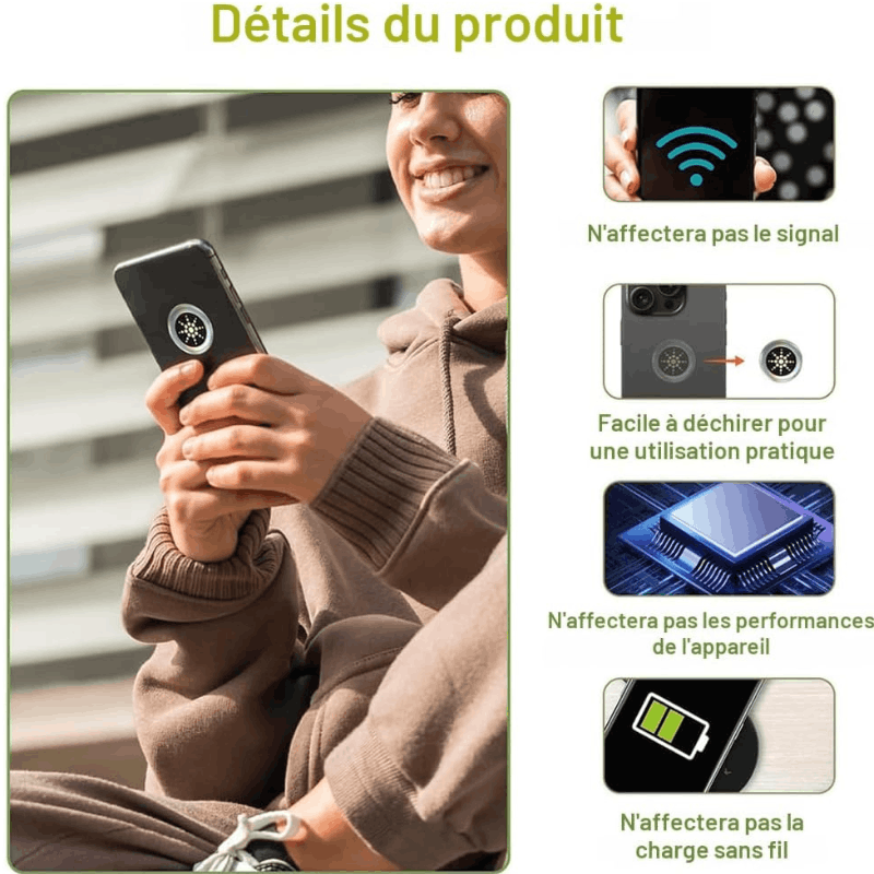 QuantumShield™ — Protection EMF pour appareils électroniques