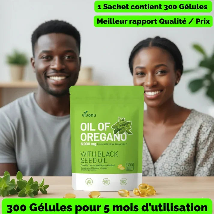 Huile d’Origan + Huile de Nigelle – 300 Gélules