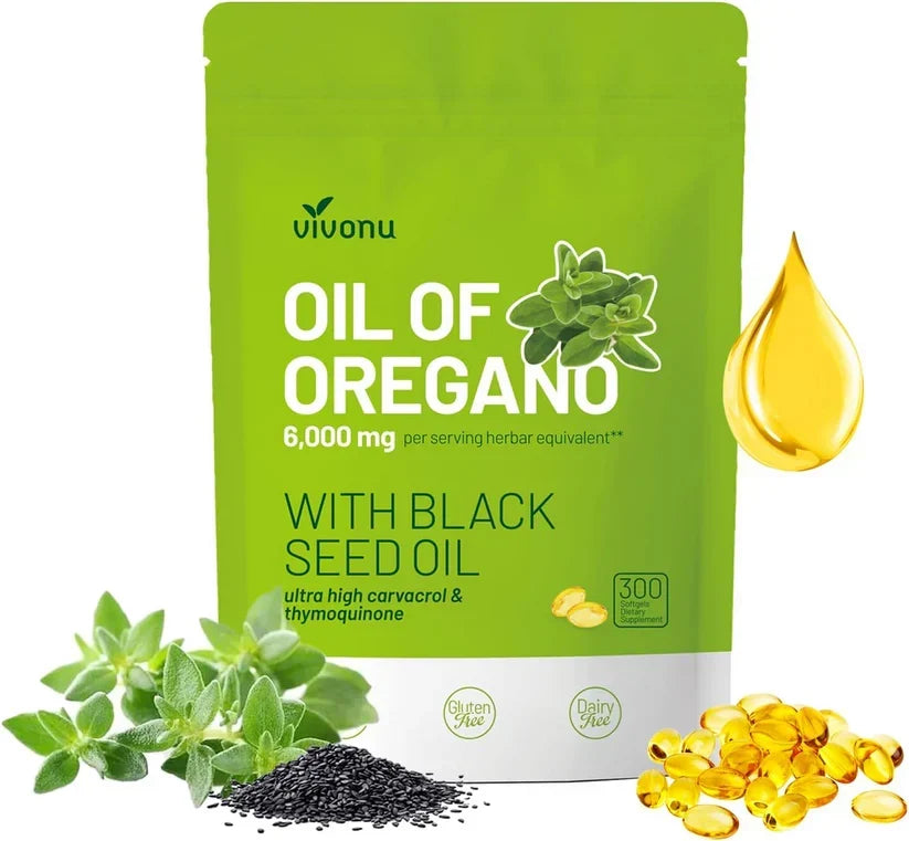 Huile d’Origan + Huile de Nigelle – 300 Gélules