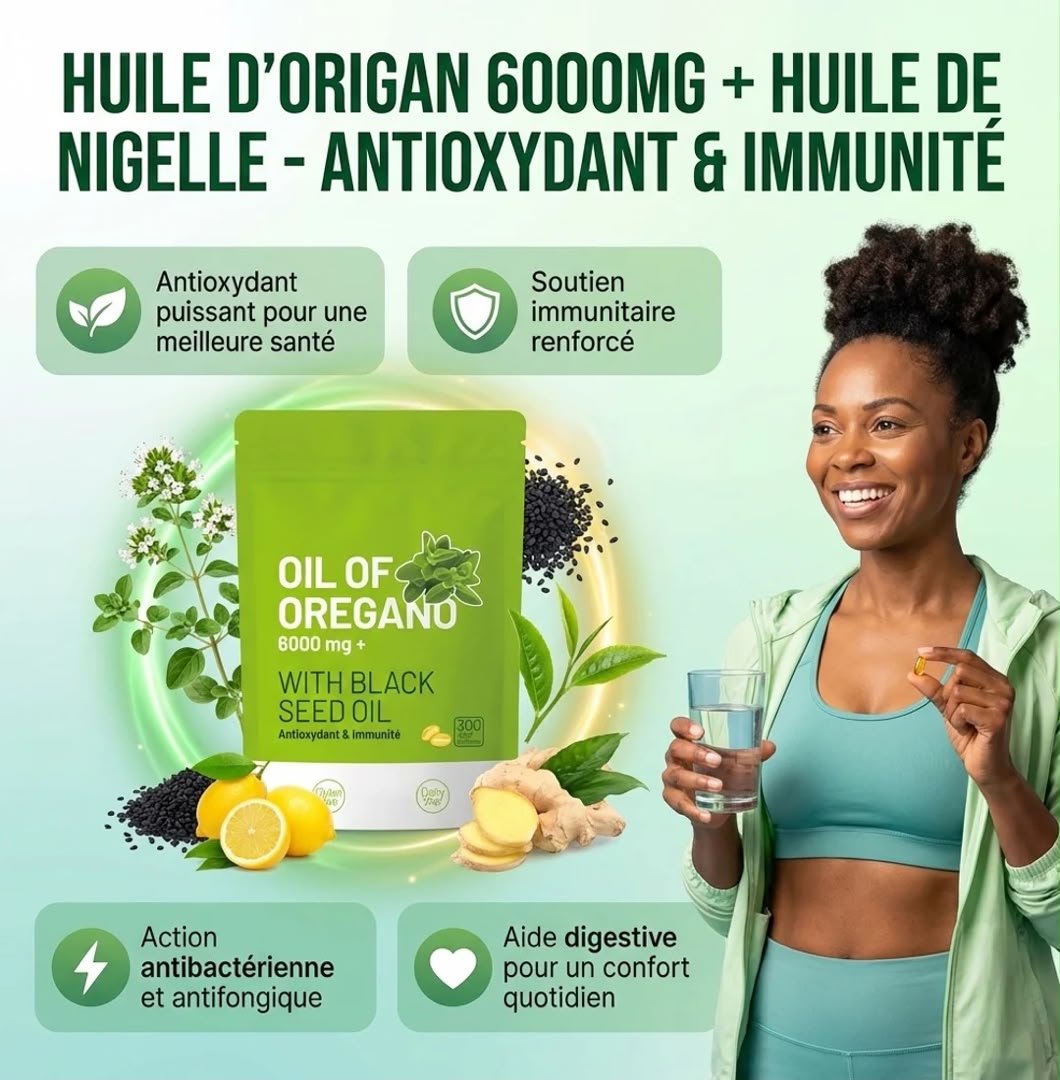 Huile d’Origan + Huile de Nigelle – 300 Gélules