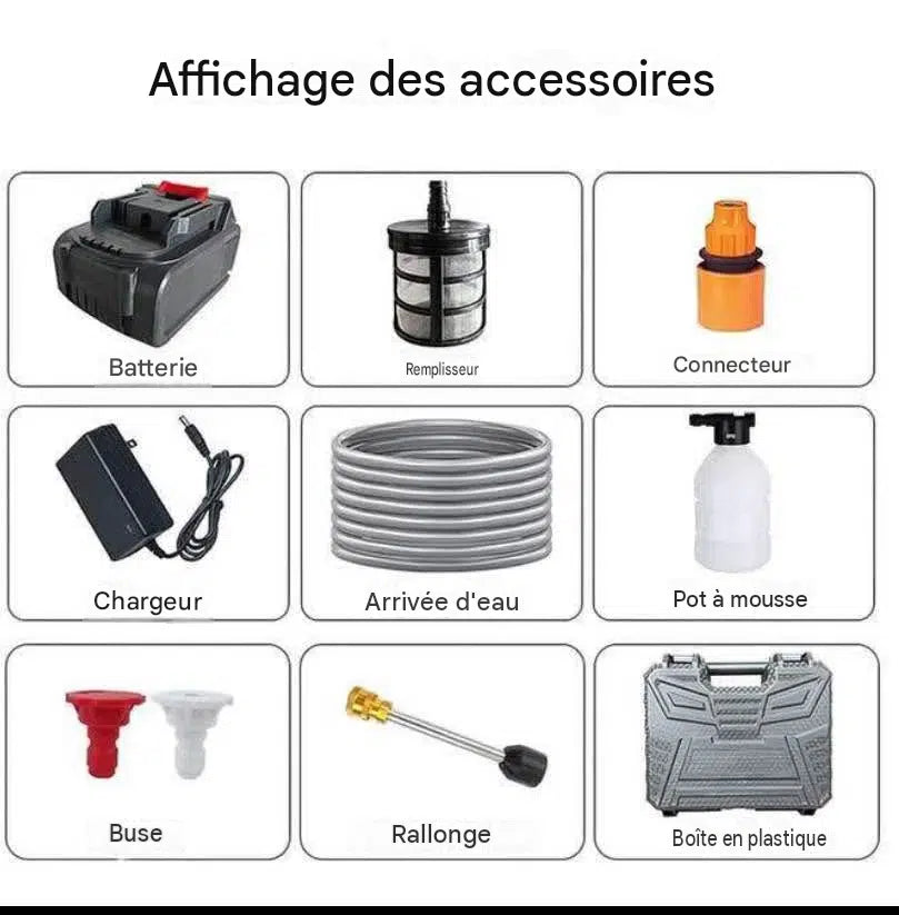 🔥 Nettoyeur Haute Pression Sans Fil 48V – Puissance et Liberté de Nettoyage